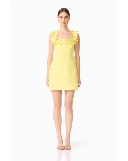 ELLIATT Cara Square Neck Mini Dress in Yellow for rent on The Volte - image 1
