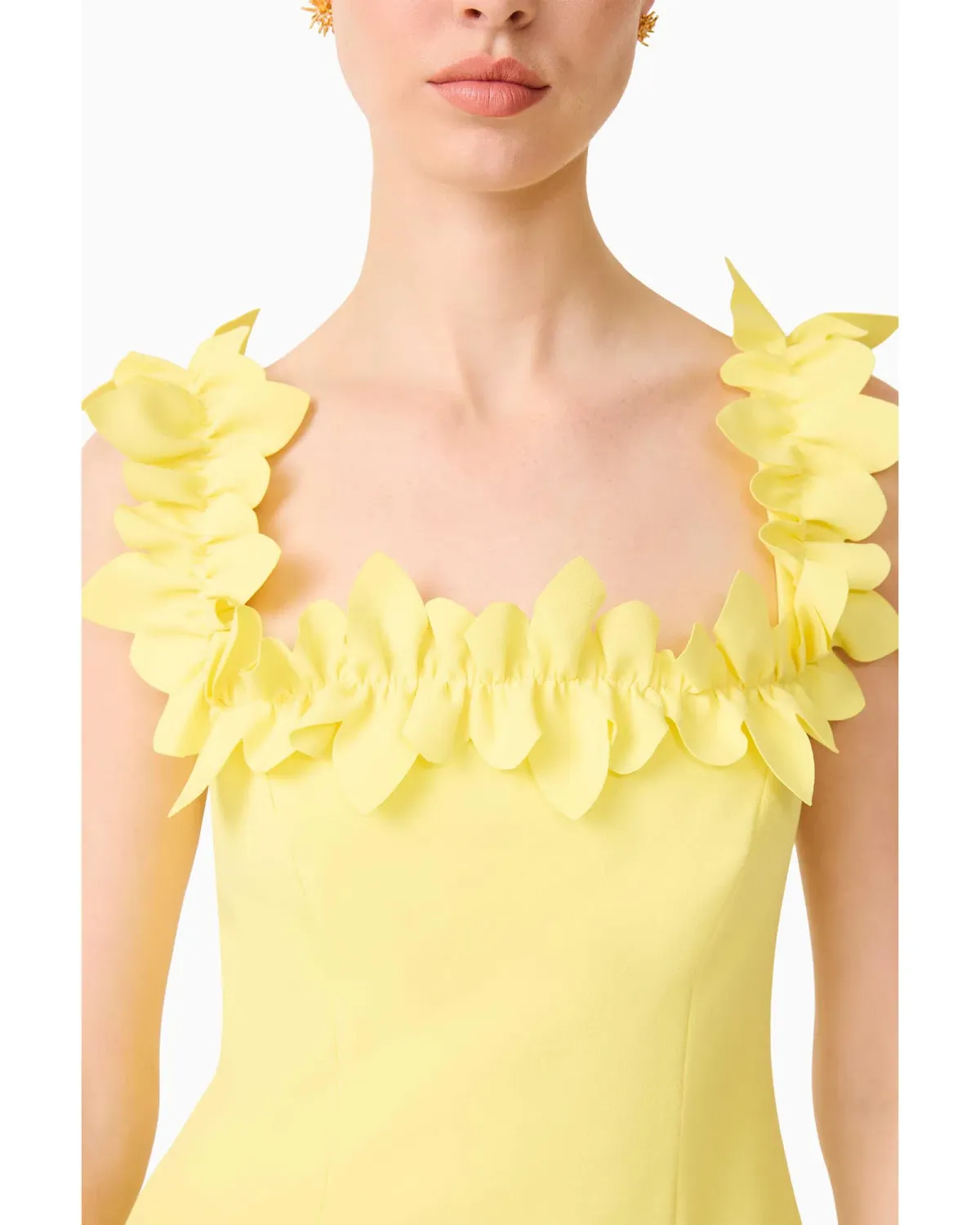 ELLIATT Cara Square Neck Mini Dress in Yellow - Image 4