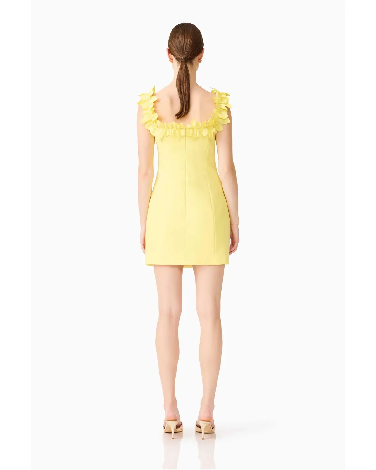 ELLIATT Cara Square Neck Mini Dress in Yellow - Image 6