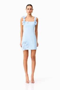 ELLIATT Chantelle Floral Mini Dress in Blue for rent on The Volte - image 1