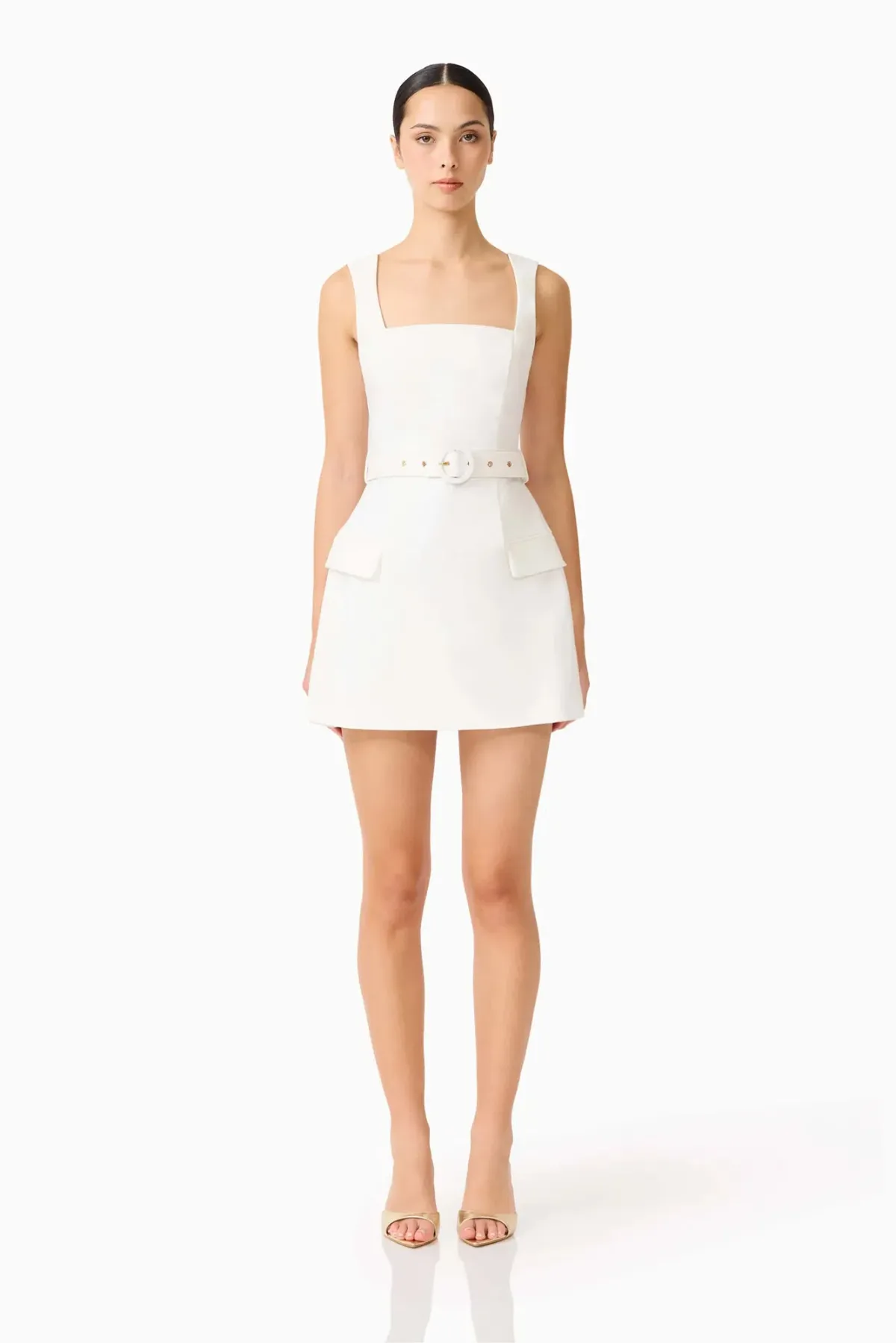ELLIATT Nydia Tulip Mini Dress in White - Image 1