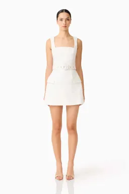ELLIATT Nydia Tulip Mini Dress in White for rent on The Volte - image 1