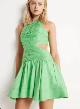 Aje Introspect Cut-out Minidress in grass green Size 8 for rent on The Volte - image 1