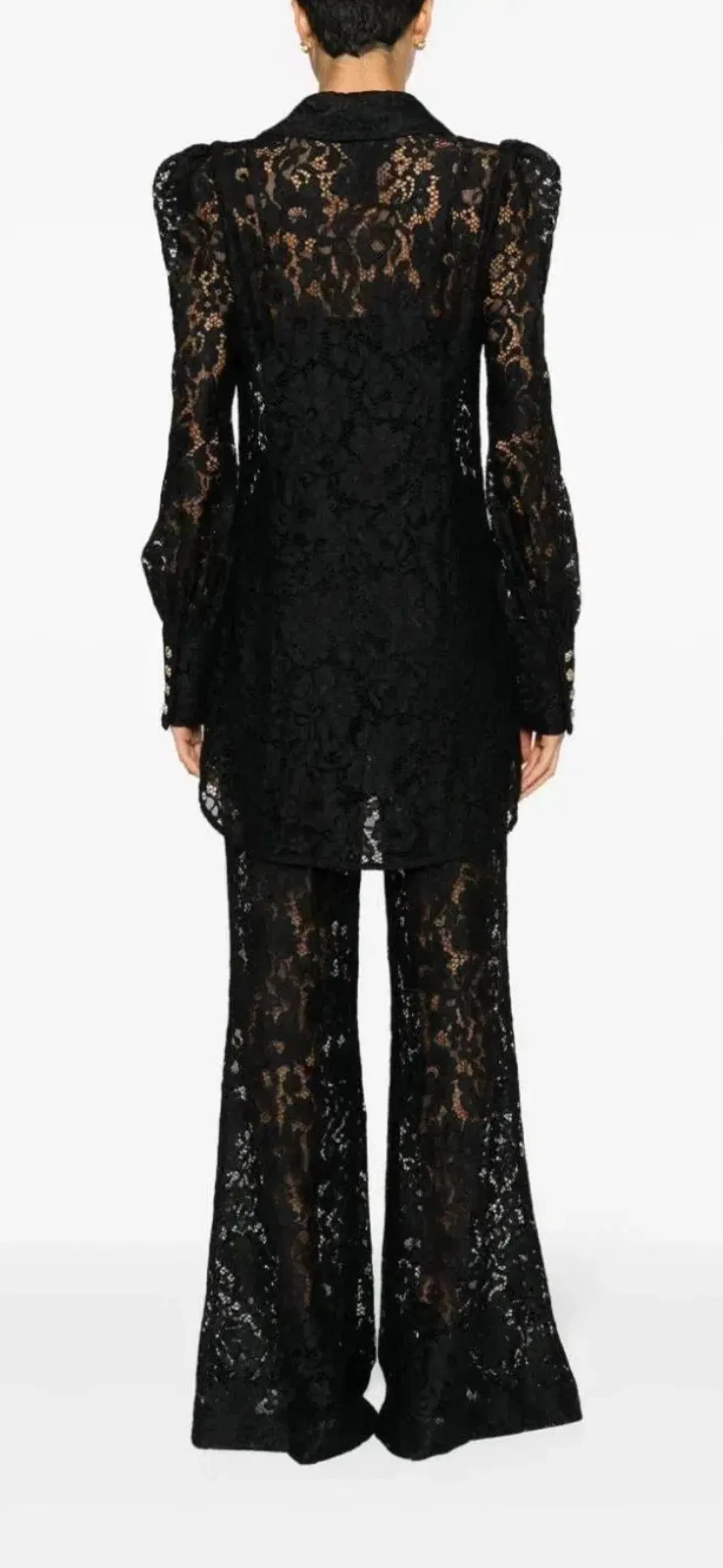 Zimmermann Matchmaker lace top and pant set black sheer Size AU 3 / UK 14 - Image 3
