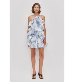 Aje Pandorea Layered Mini Dress in Iris Size AU10 for rent on The Volte - image 1