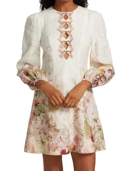 Zimmermann Dancer Hummingbird Mini Dress in Print Size 2 / AU 12 for rent on The Volte - image 2