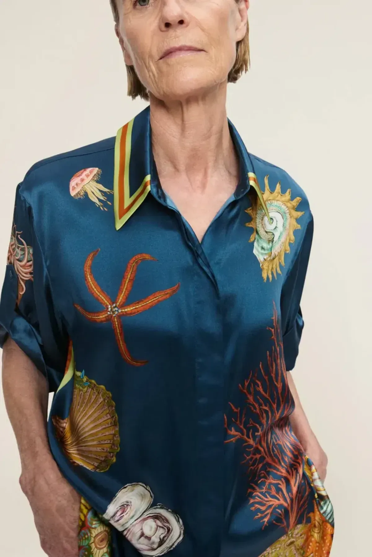 Alémais Dorian Silk Shirt and Pant Set Size 16 - Image 1