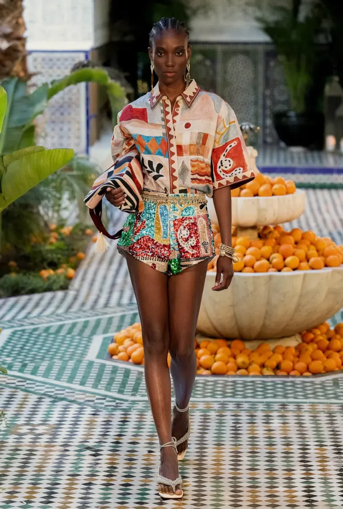 Alémais Michelle Linen Shirt and Short Set Size 16 - Image 1