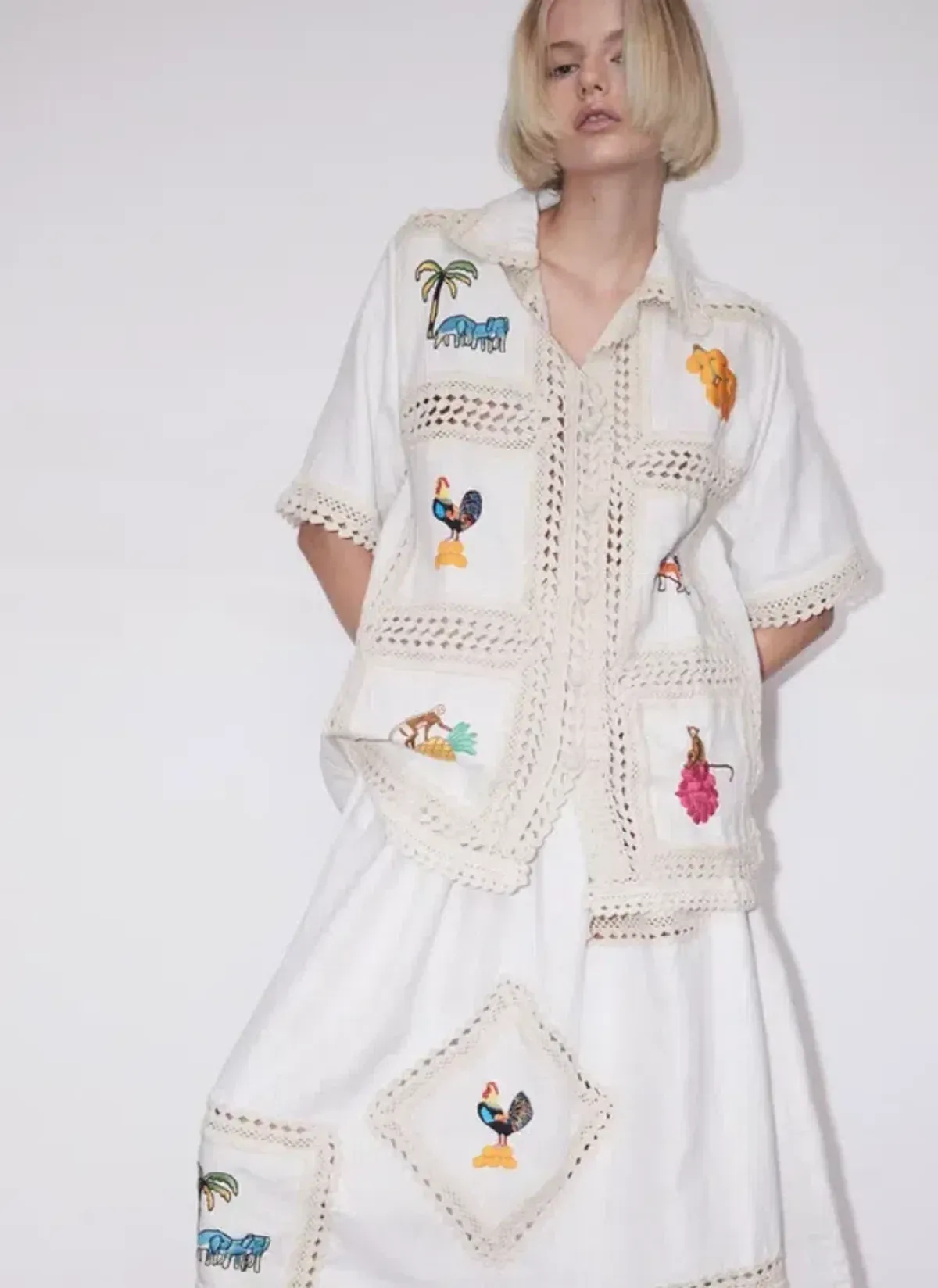 Alémais Teddy Shirt and Skirt Set Size 14 - Image 1