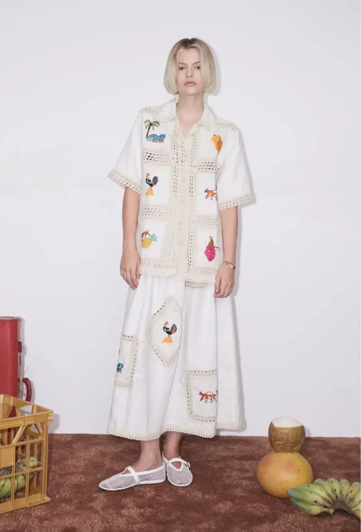 Alémais Teddy Shirt and Skirt Set Size 14 - Image 2