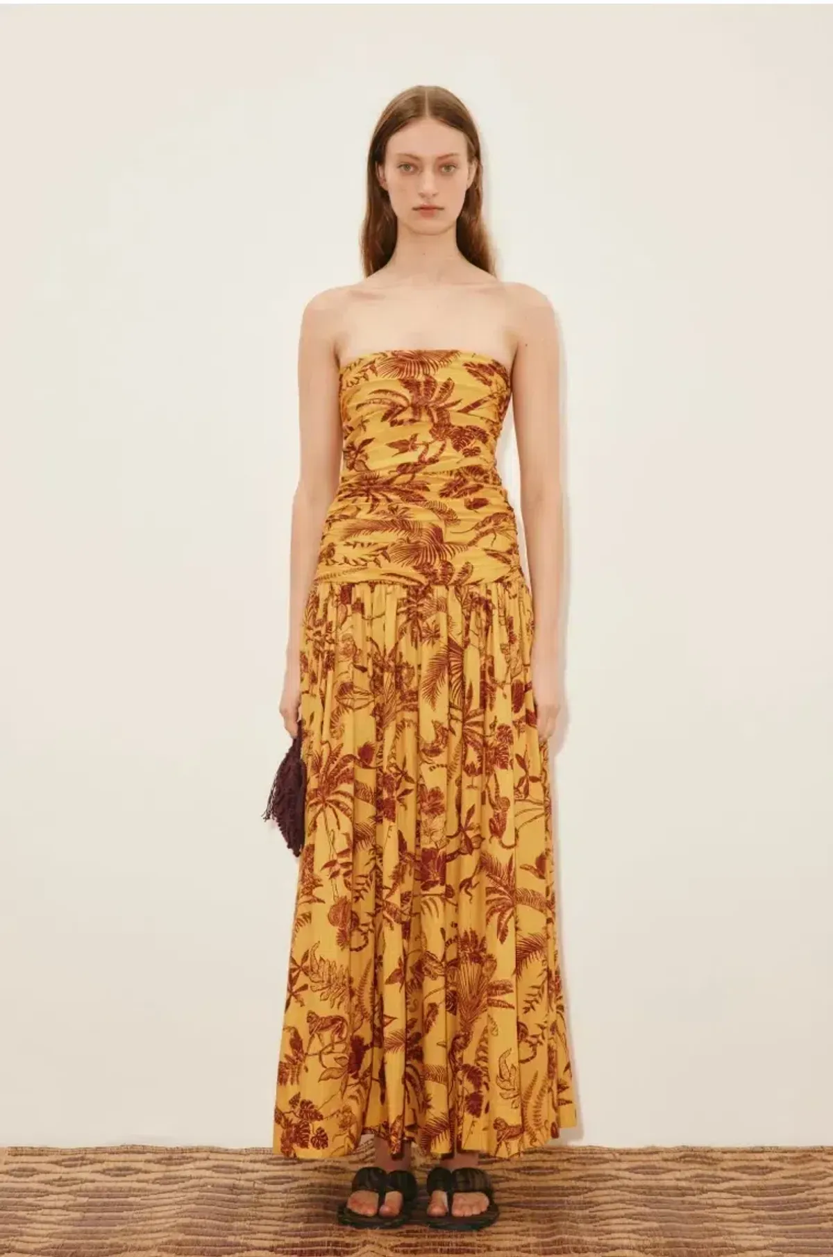Alémais Banana Blossom Ruched Gown Size 14 - Image 1