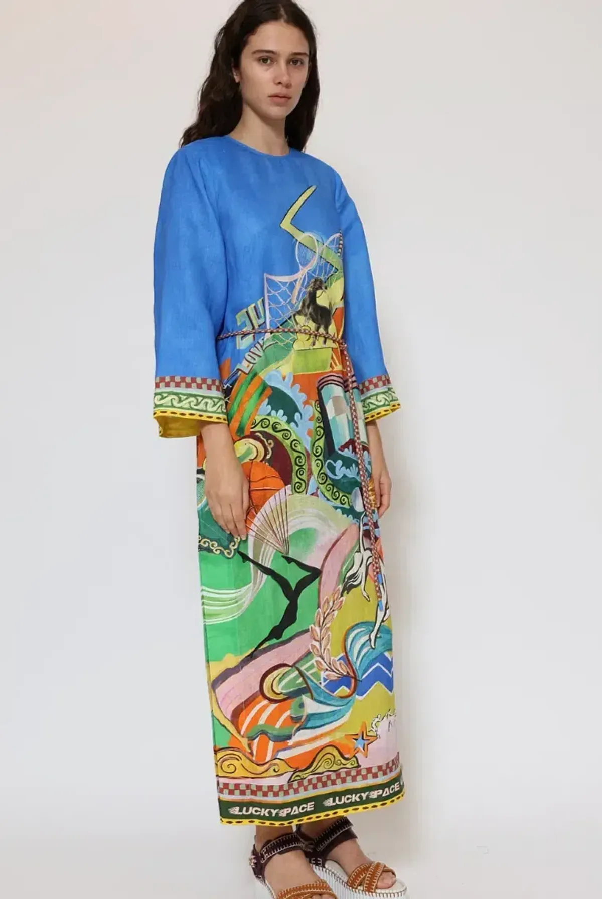 Alémais Lucky Pace Linen Midi Exclusive Size 14 - Image 1
