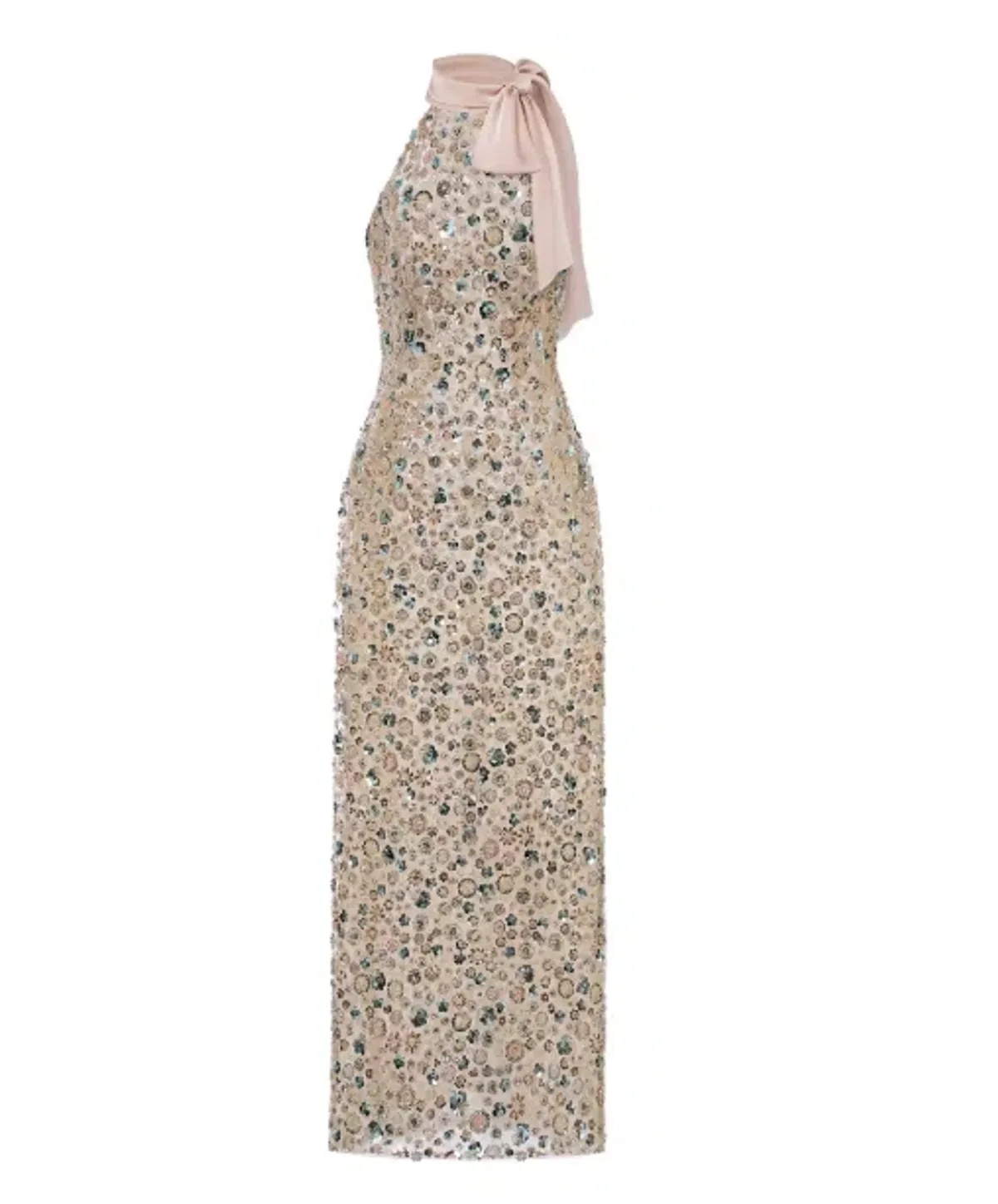 DeTHEIA Hermia Nude Fitted Maxi Dress - Image 5