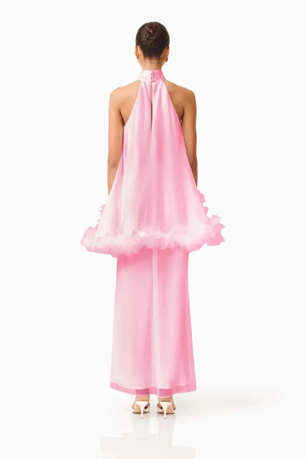 ELLIATT POPPY CAPE GOWN PINK SIZE 8 (S) - Image 3