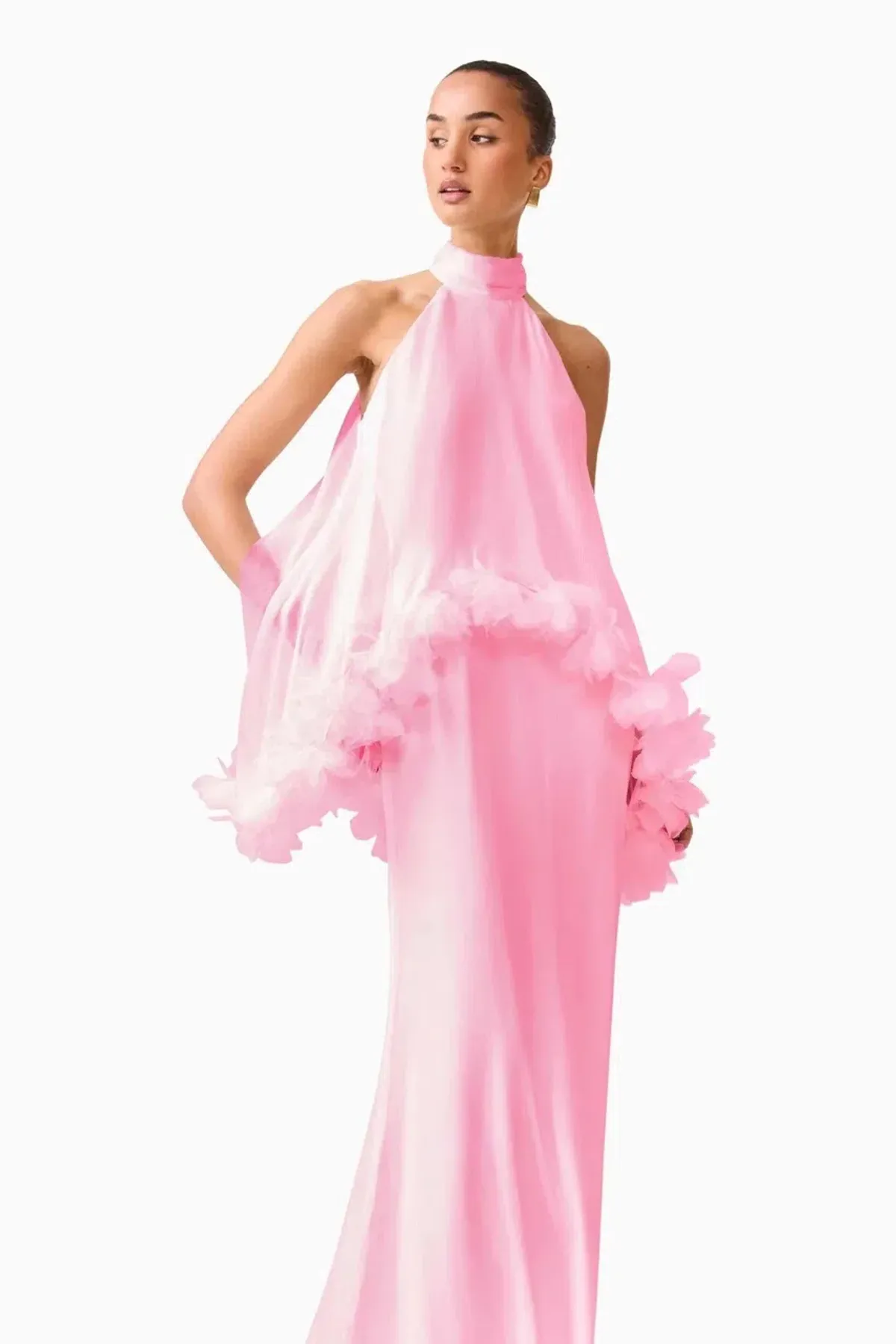 ELLIATT POPPY CAPE GOWN PINK SIZE 8 (S) - Image 2