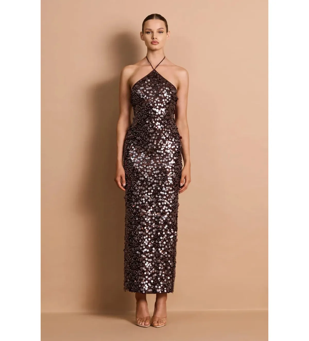 Nookie Cora Maxi Dress in Chocolate Size M/AU10 - Image 1