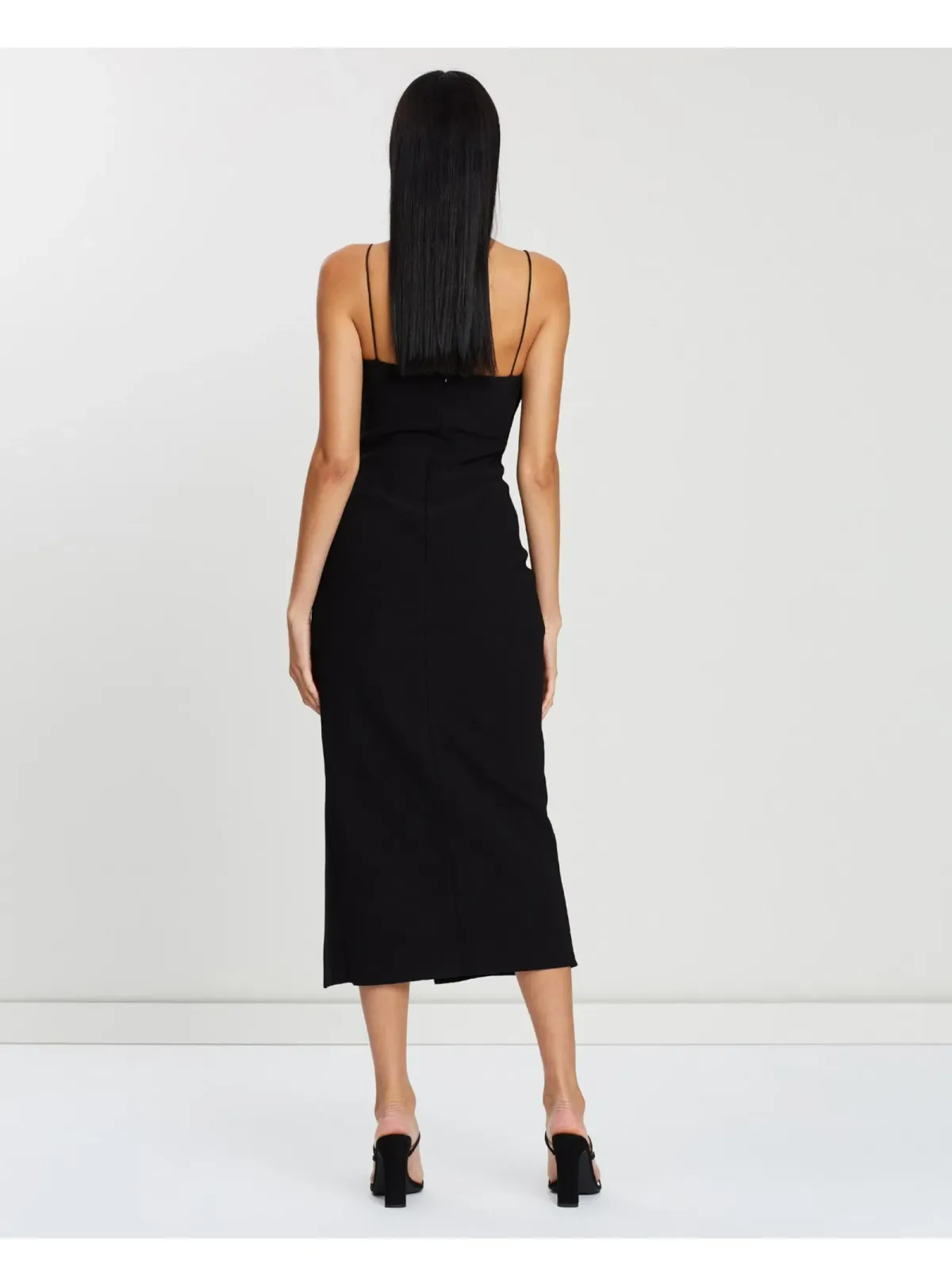 Bec & Bridge Dominique Asymmetrical Black Dress Size AU 6 - Image 4