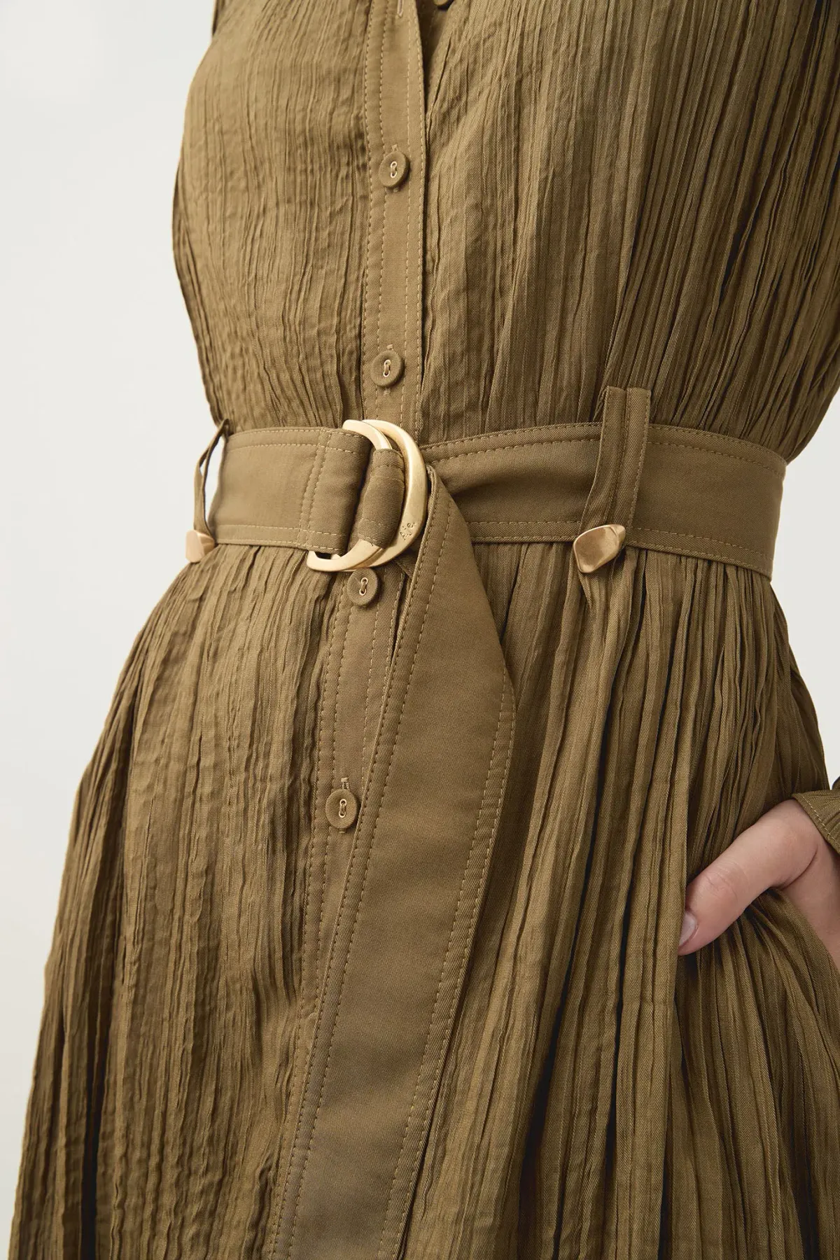 Bays Crushed Pleat Midi Dress - Image 6