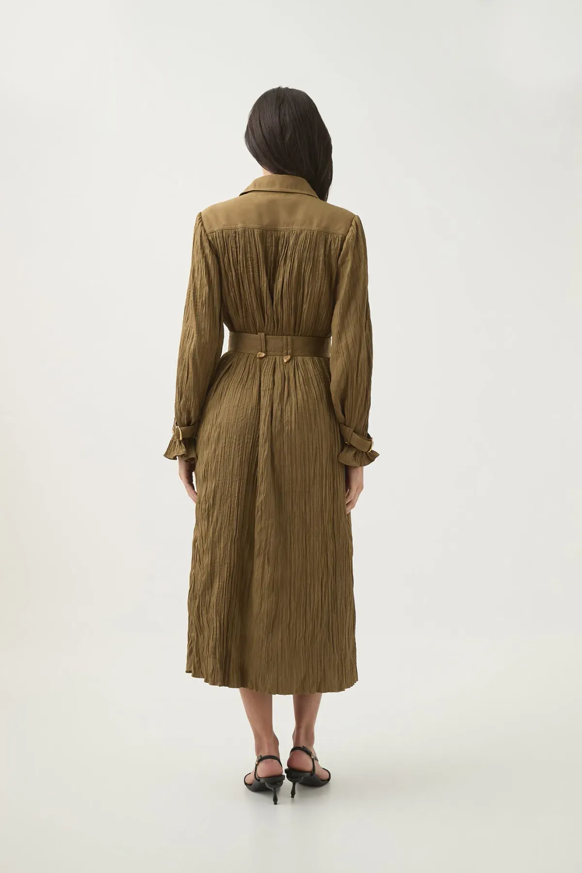 Bays Crushed Pleat Midi Dress - Image 5