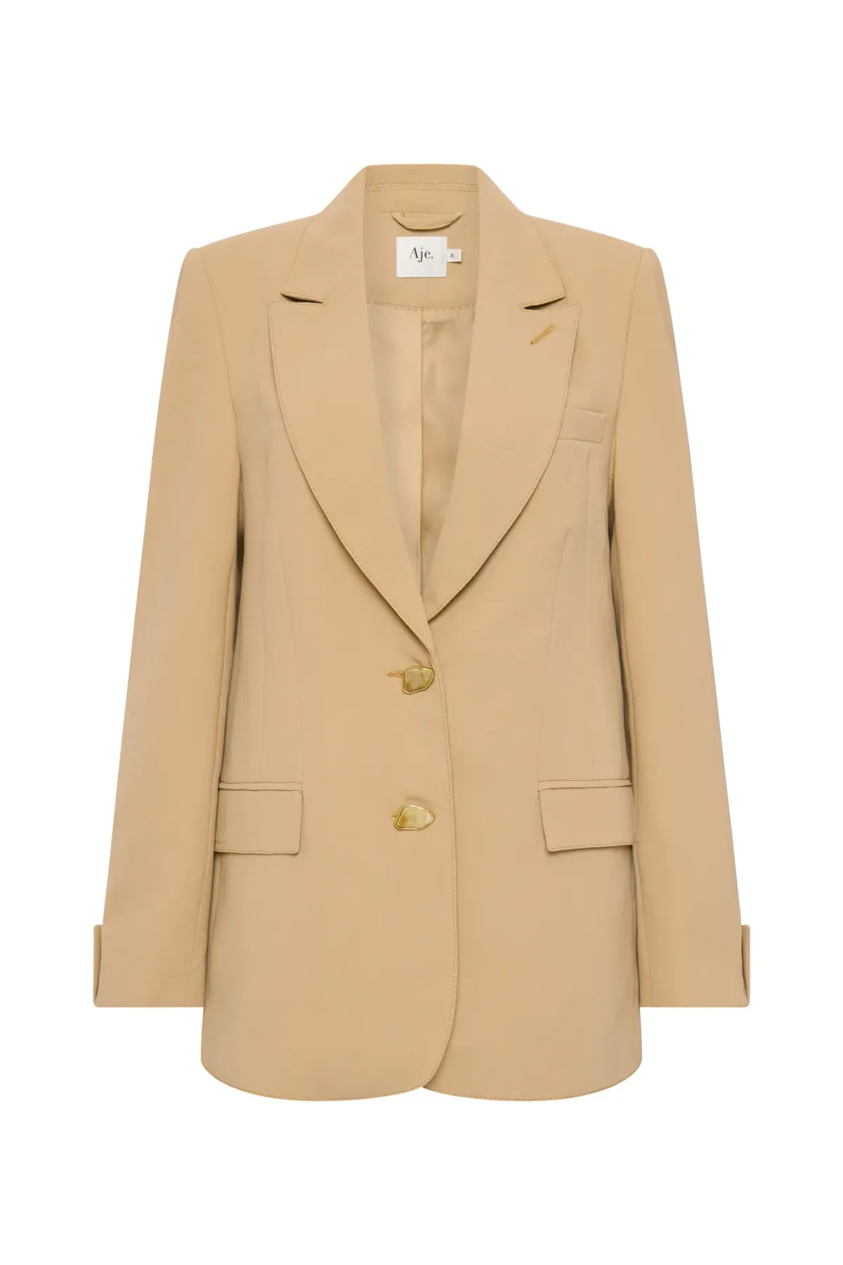 Aje Bonnie Tailored Jacket & Paragon Tailored Pant Set — Ecru Beige - Image 6