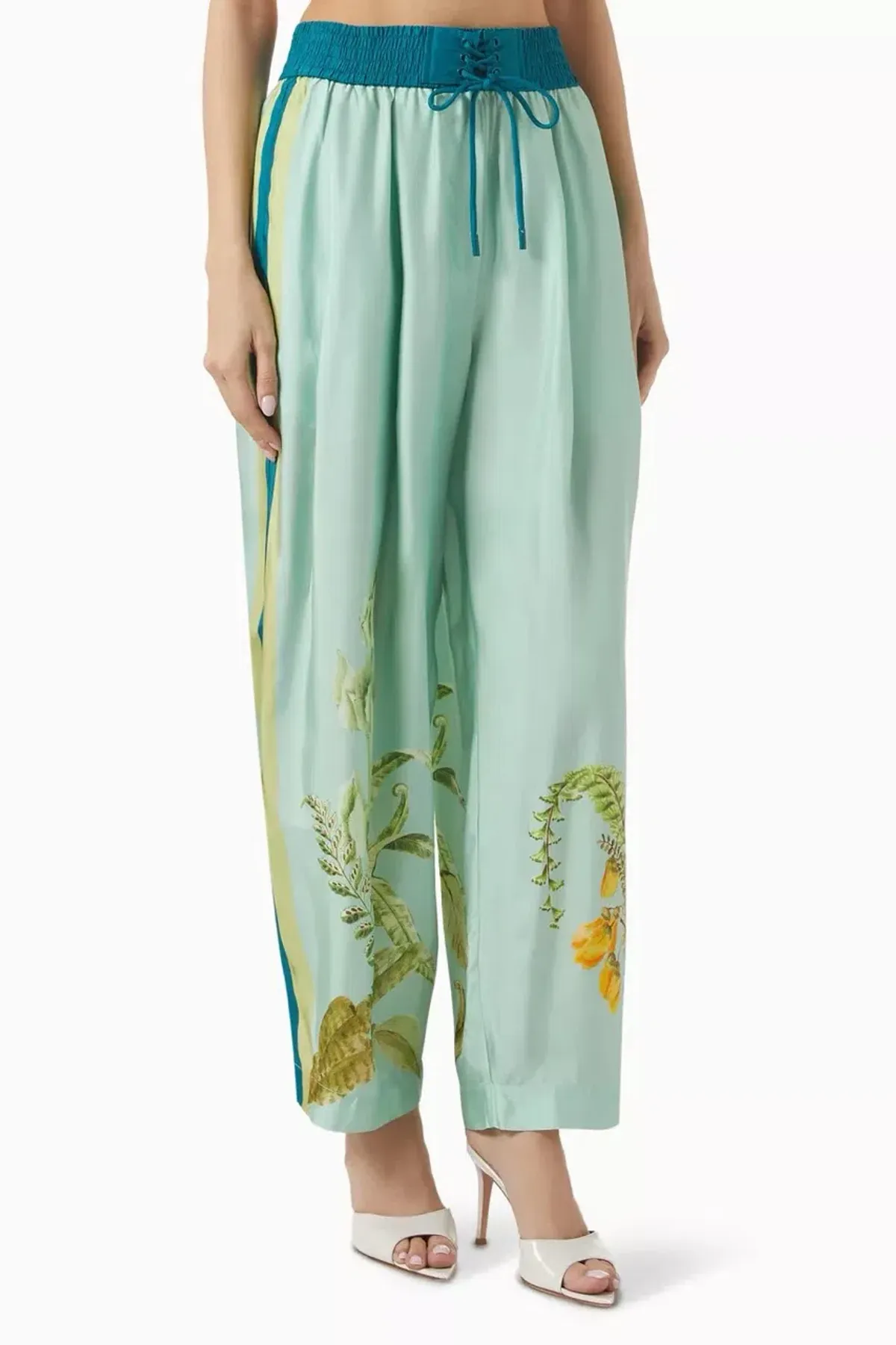 ALEMAIS Anita Shirt & Pant Set Green Print Size 12 AU - Image 5