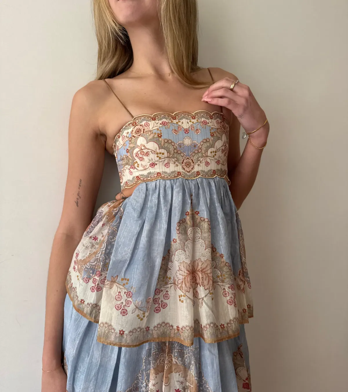 Zimmermann Daylight Tiered Maxi Dress, Size 0. - Image 2