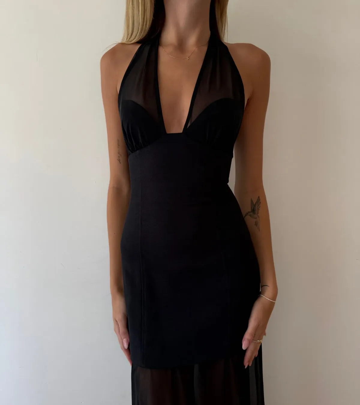 KOOKÄI Black Oyster Mesh Maxi Dress, size au4.  - Image 1