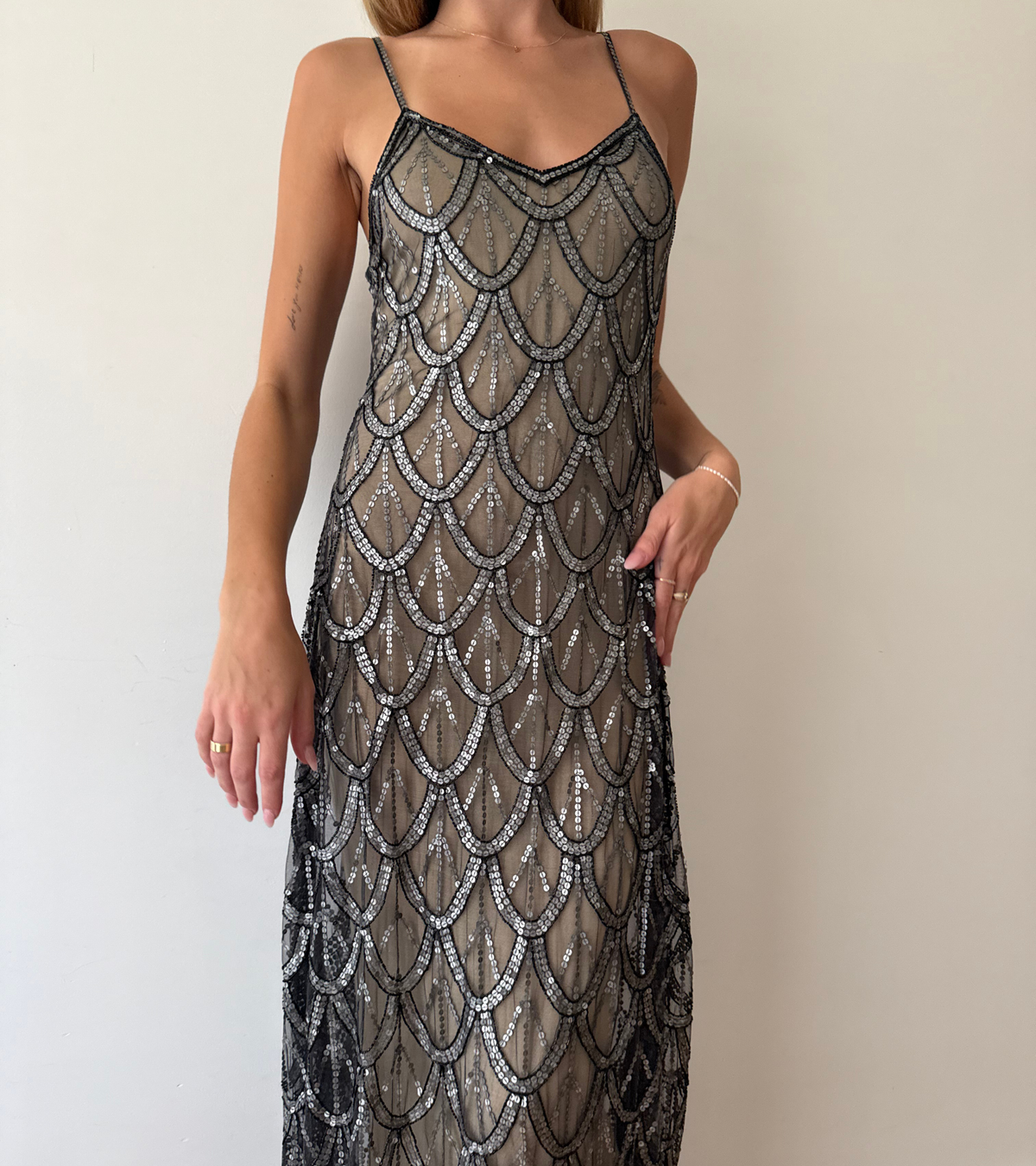 LoveShackFancy Mackie Maxi Dress, heavy chain dress, size 00. - Image 4