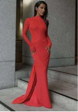 Effie Kats Monaco Floor Length Gown Red Size M / Au 10 for rent on The Volte - image 1