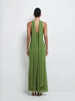 SHEIKE Anya Maxi Dress – Green (Includes Scarf) for rent on The Volte - image 2