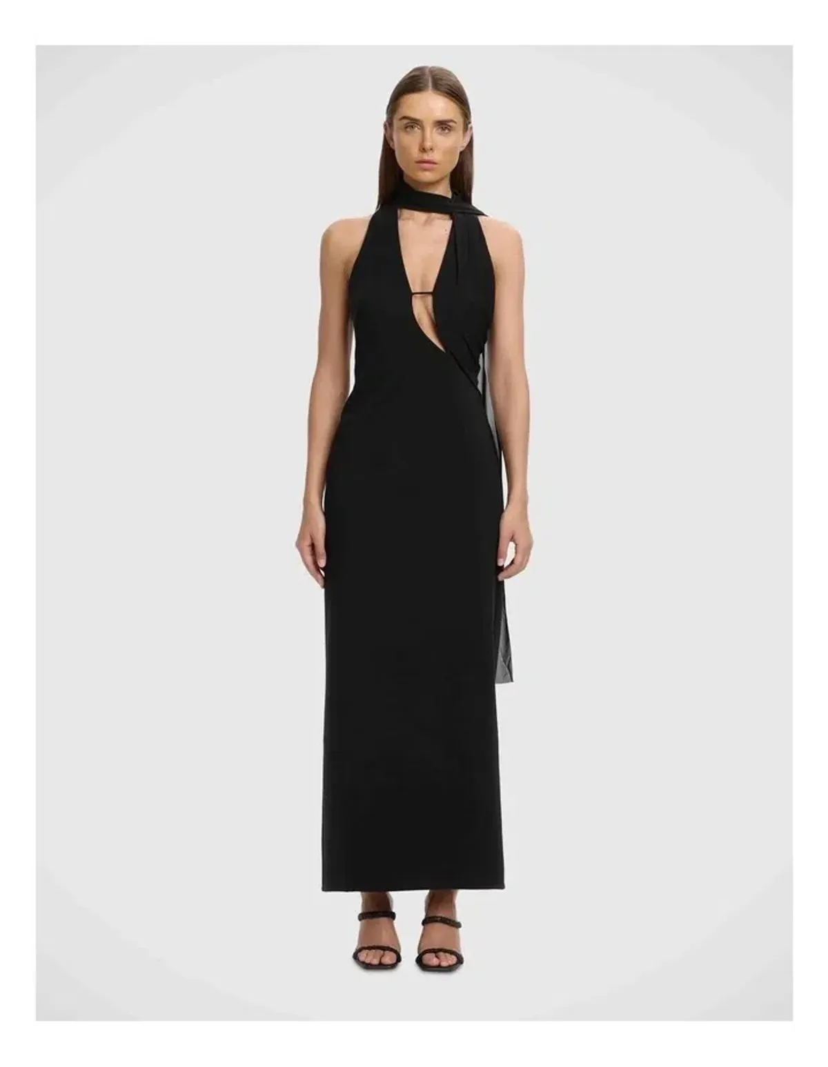 Significant Other Edda Scarf Dress in Black size 10 - Image 1