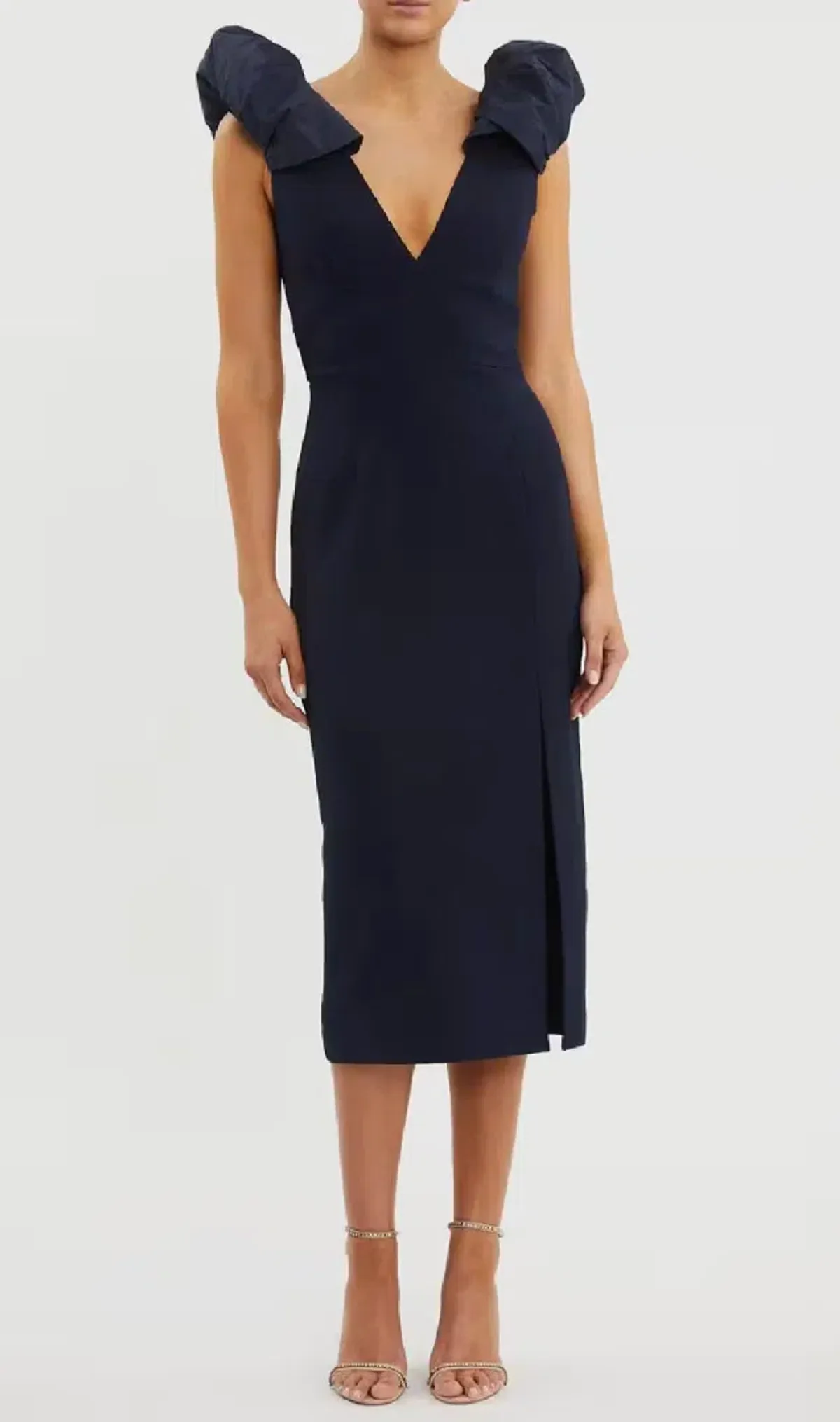 Rebecca Vallance Bon Ami Navy Midi Dress – Size 12 - Image 3