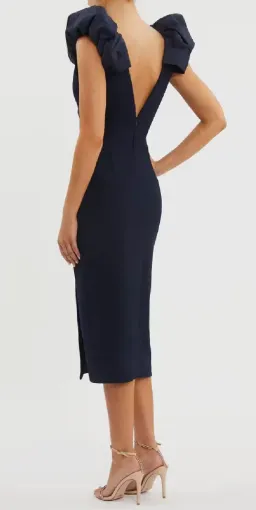 Rebecca Vallance Bon Ami Navy Midi Dress – Size 12 for rent on The Volte - image 2