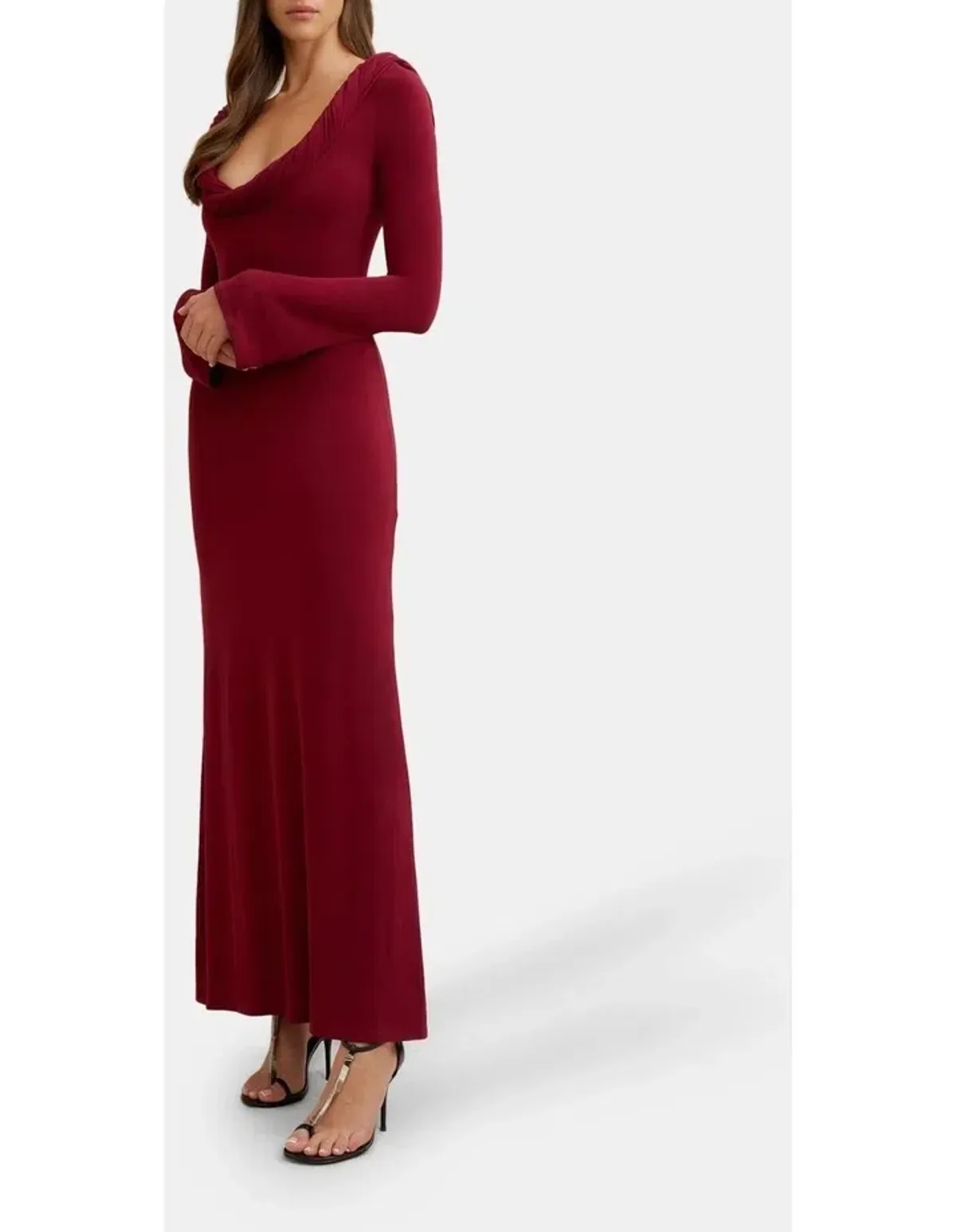 By Johnny Odette Jersey Dress in Red size 8 - Image 2