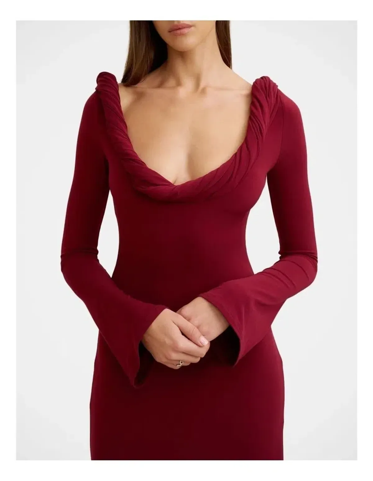 By Johnny Odette Jersey Dress in Red size 8 - Image 3