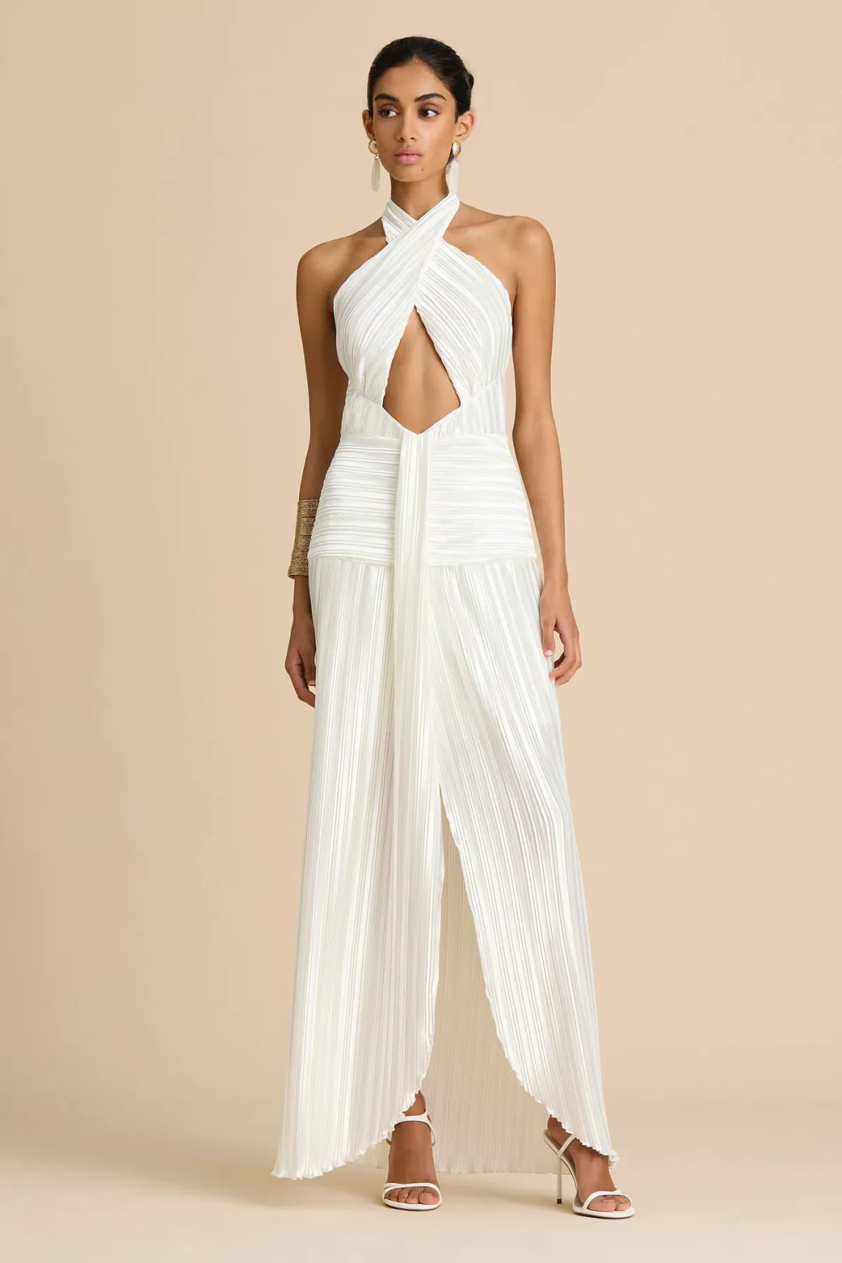 Sonya Moda Ariana Plisśe Dress Size S - Image 4