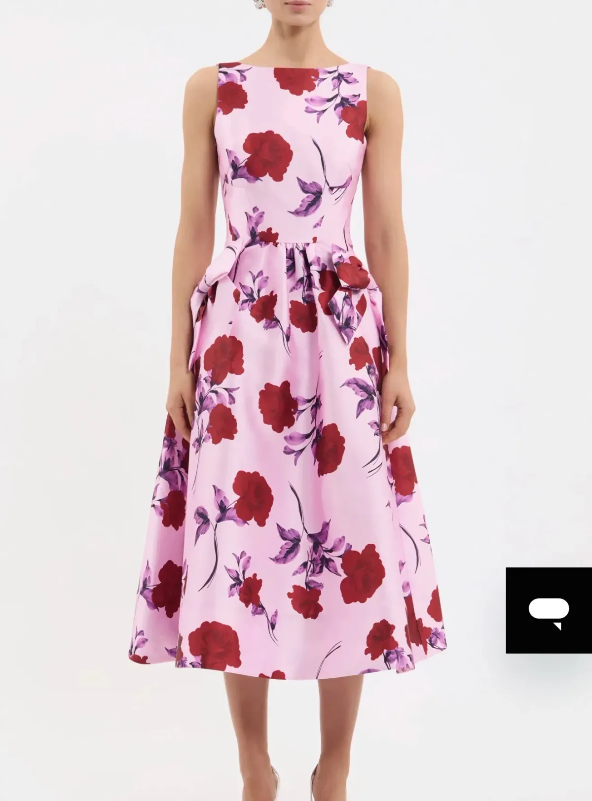 Rebecca Vallance Melora Midi Dress, pink, size 10 - Image 1