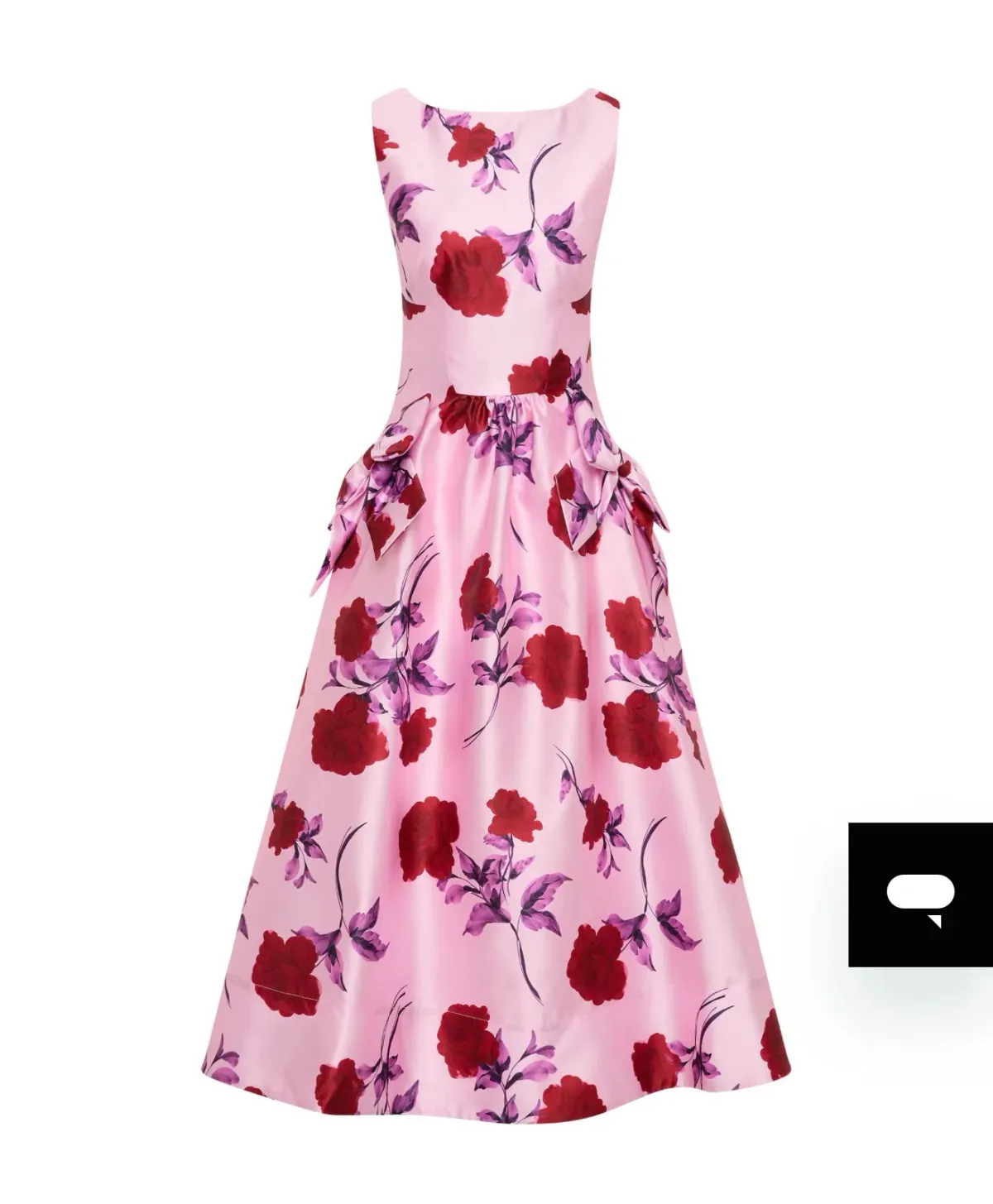 Rebecca Vallance Melora Midi Dress, pink, size 10 - Image 2