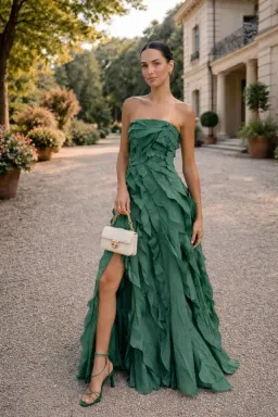 Aje Allairie Gown in Forest Green Size 8 for rent on The Volte - image 4
