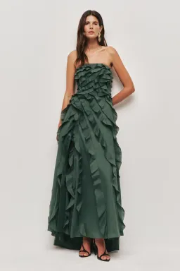 Aje Allairie Gown in Forest Green Size 8 for rent on The Volte - image 1
