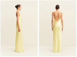Size 10- La Lune One Shoulder Cowl Back Maxi Dress  Lemon  Dresses  Shona Joy for rent on The Volte - image 2