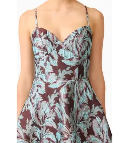 Elliatt Bloomia Tiered Gown in Brown & Blue Floral Size M/AU 10 for rent on The Volte - image 6