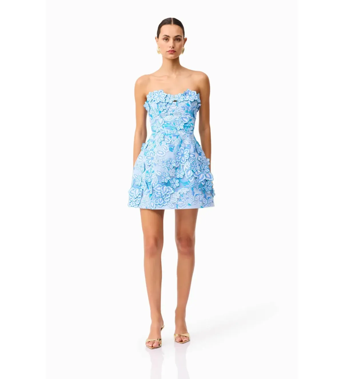 Elliatt Roseate Floral Mini Dress in Blue Size S/AU 8 - Image 2