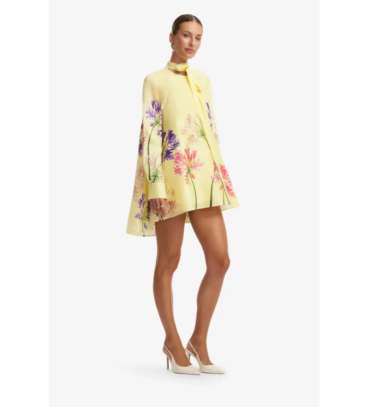 Leo Lin Libby Mini Dress in Agapanthus Print Size 10 - Image 3