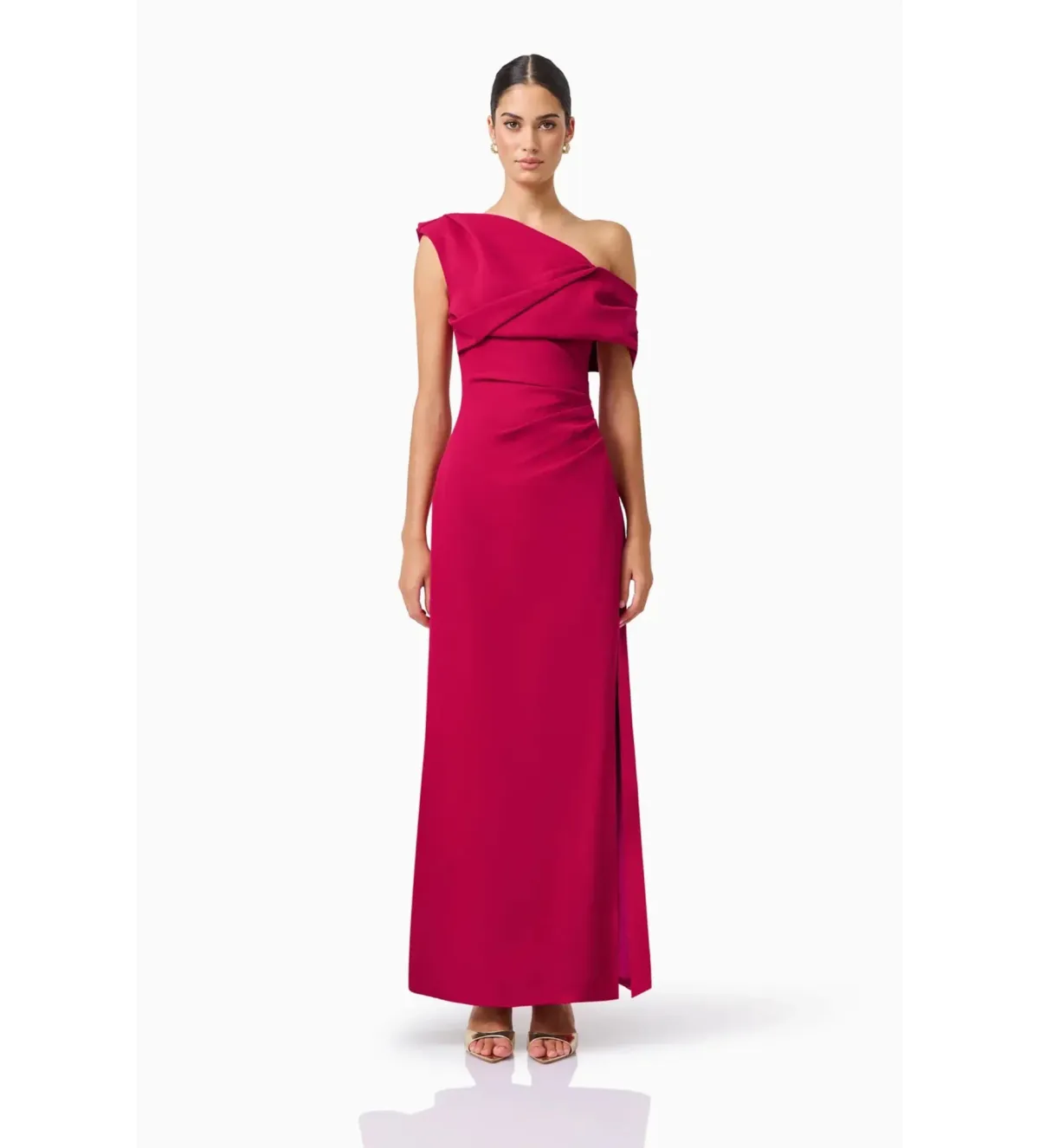 Elliatt Verdessa Asymmetrical Gown in Raspberry Pink Size S/AU 8 - Image 1