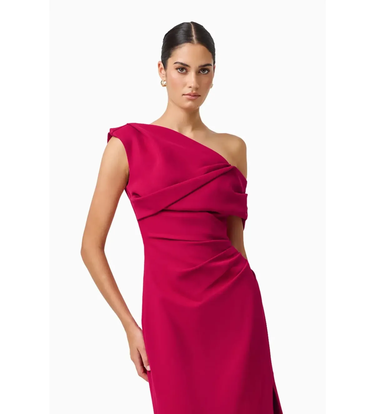 Elliatt Verdessa Asymmetrical Gown in Raspberry Pink Size L/AU 12 - Image 5