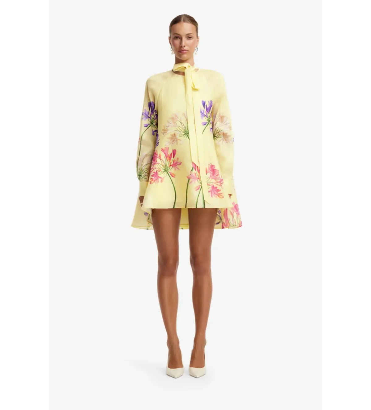 Leo Lin Libby Mini Dress in Agapanthus Print Size 12 - Image 1