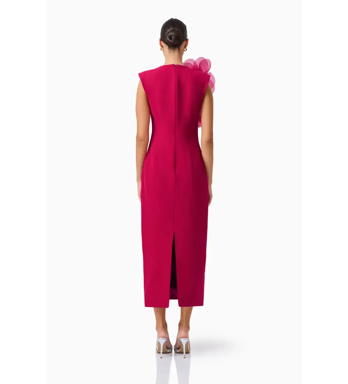 Elliatt Verdessa V-Neck Maxi Dress in Raspberry Pink Size M/AU 10 - Image 5