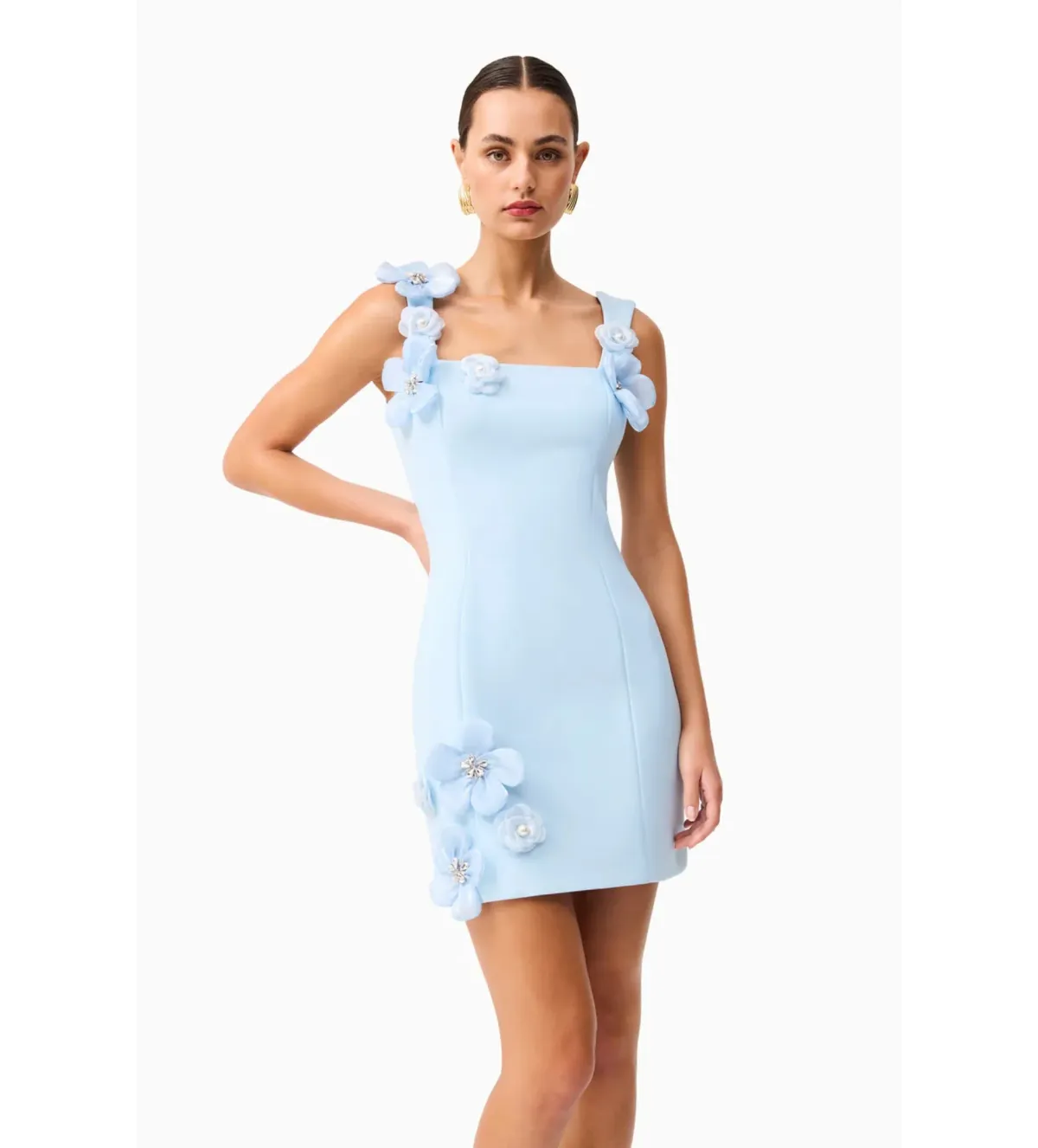 Elliatt Chantelle Floral Mini Dress in Blue Size S/AU 8 - Image 5