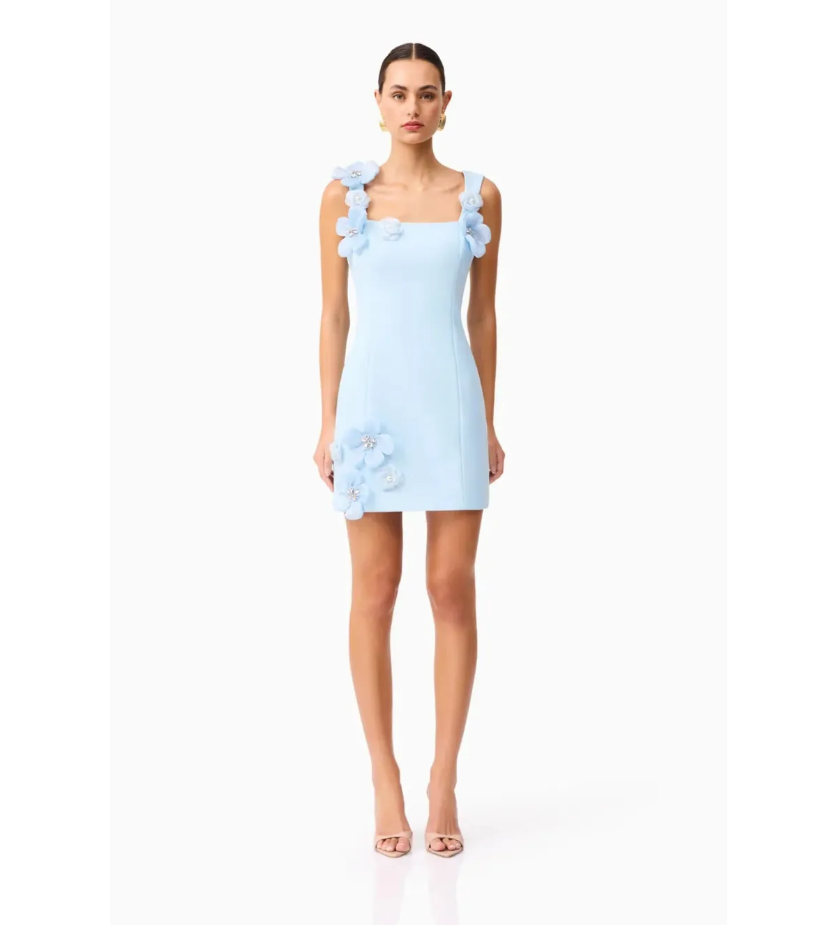 Elliatt Chantelle Floral Mini Dress in Blue Size M/AU 10 - Image 1